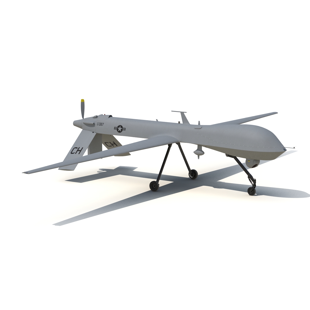 3D General Atomics MQ-1 Predator Rigged