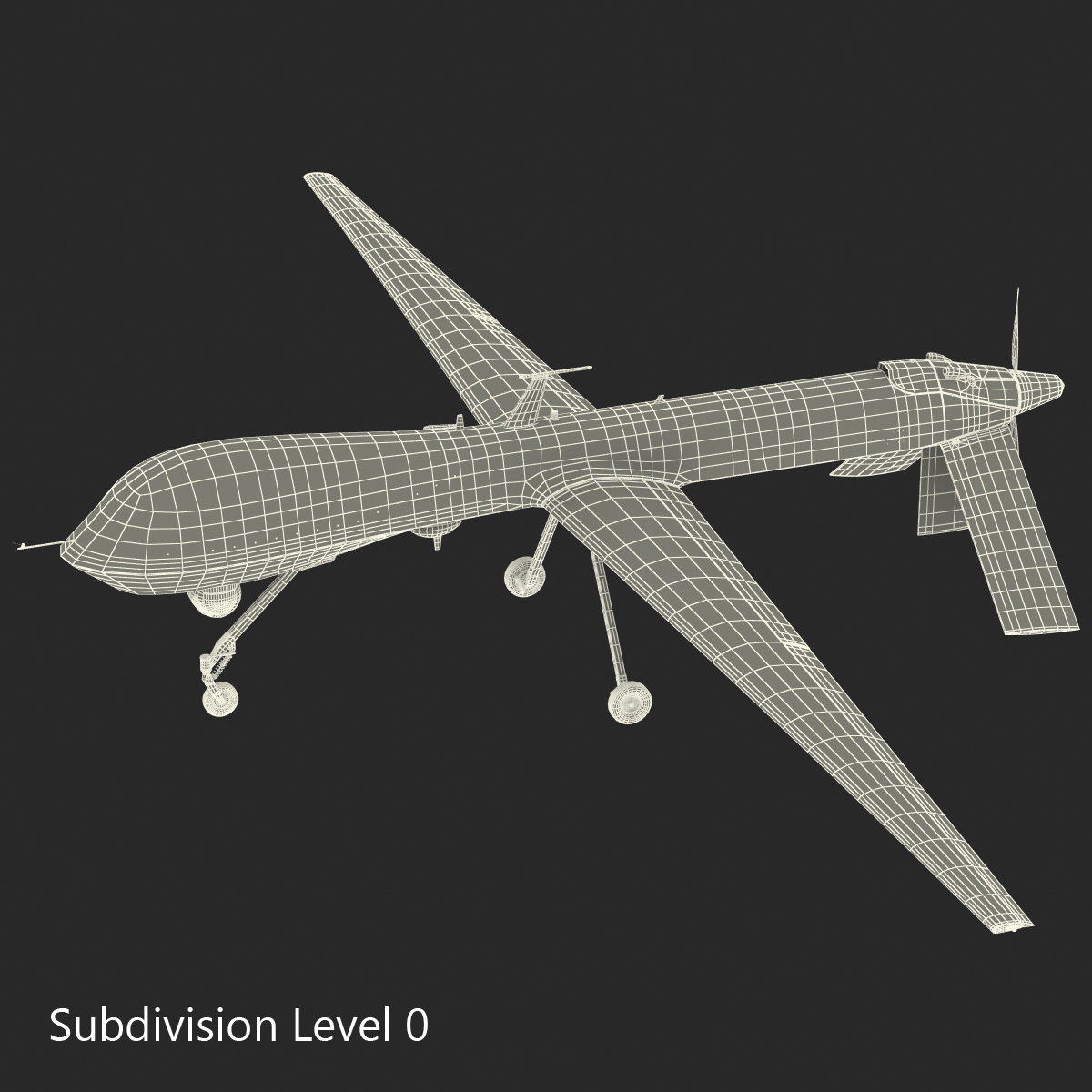 3D General Atomics MQ-1 Predator Rigged