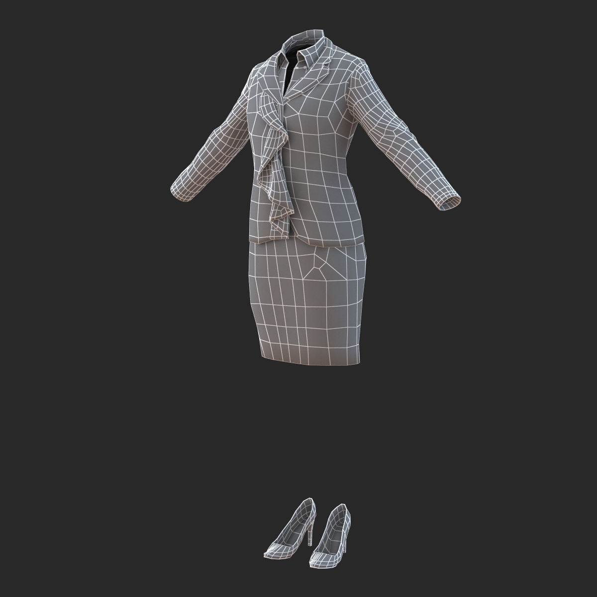 Formal Skirt Suit 3D