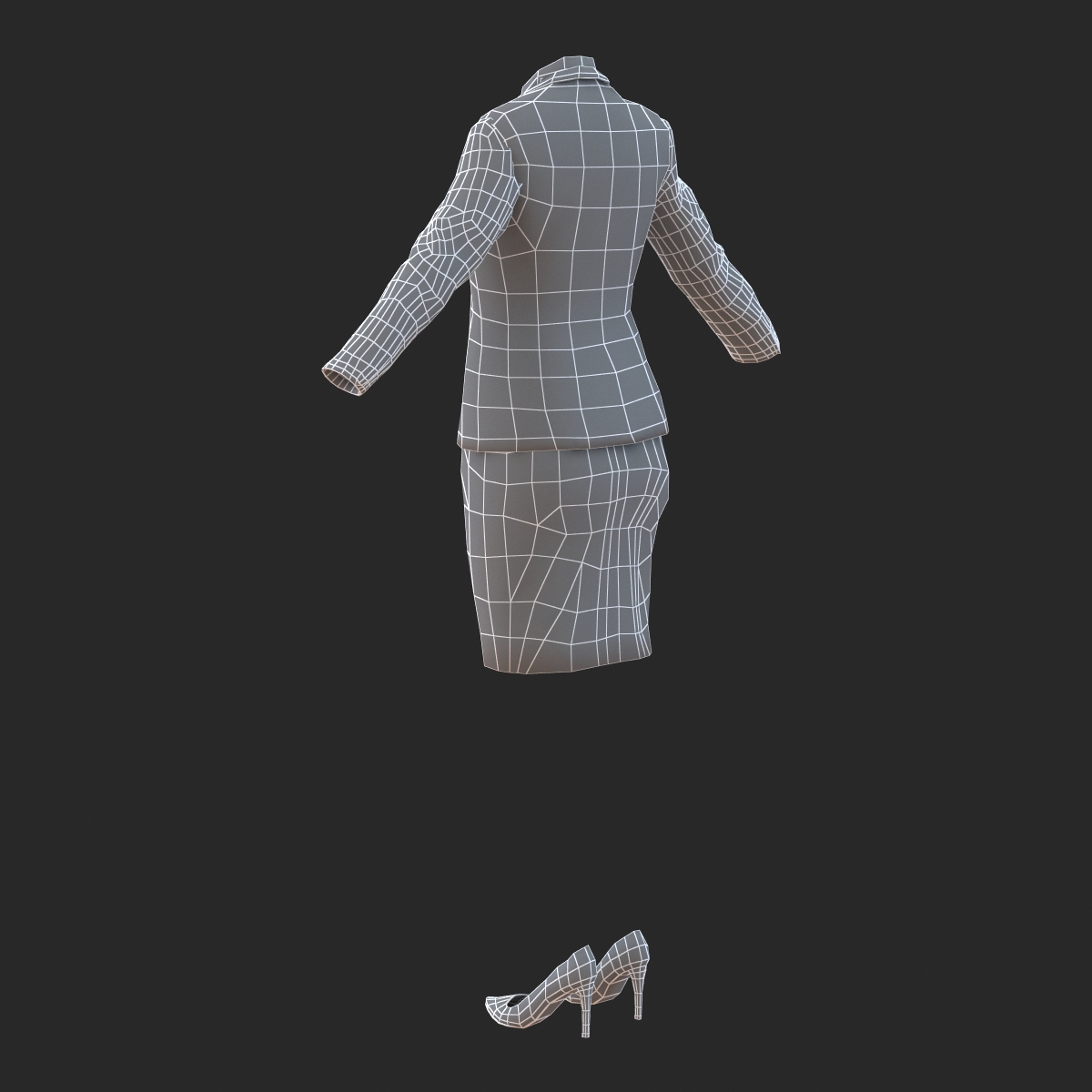 Formal Skirt Suit 3D