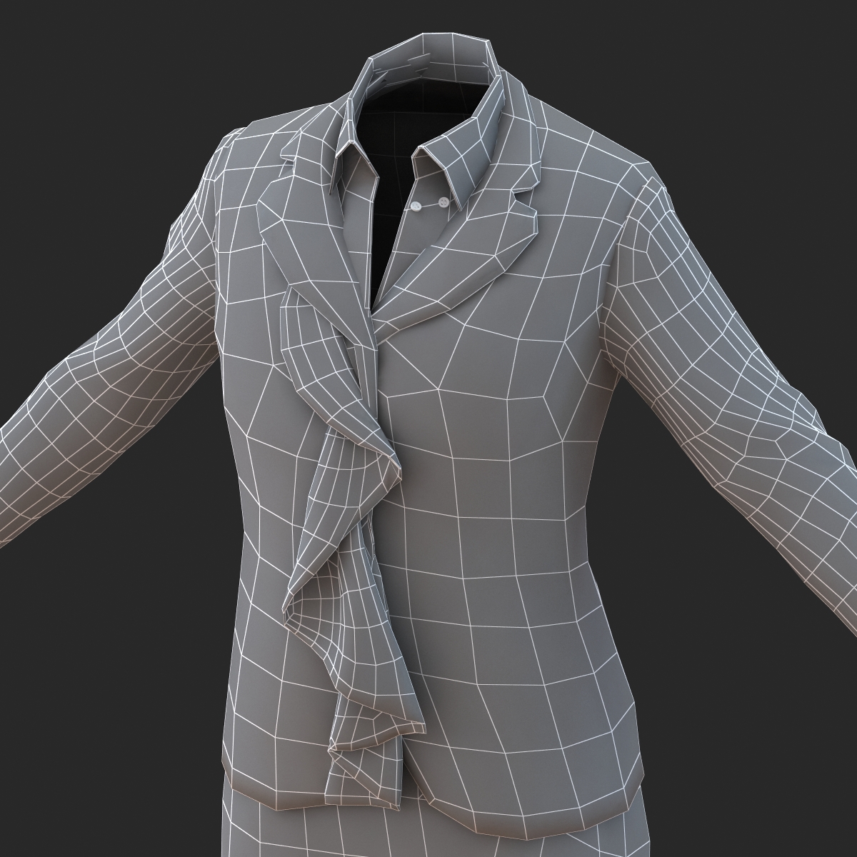 Formal Skirt Suit 3D