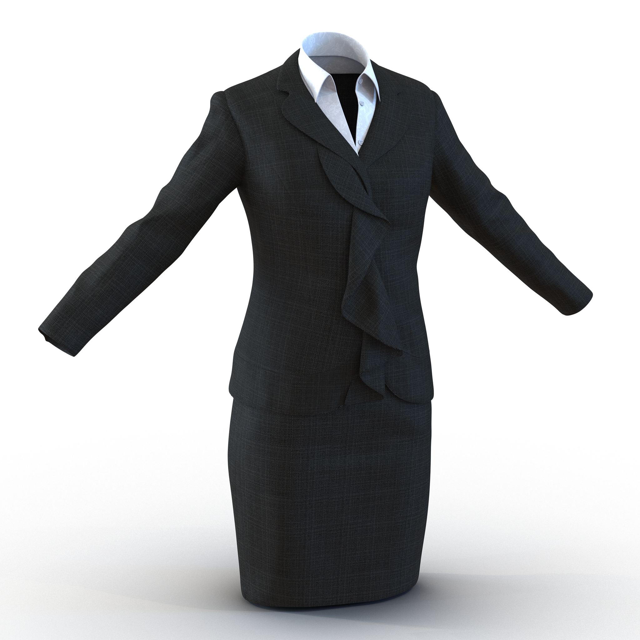 Formal Skirt Suit 2 3D model