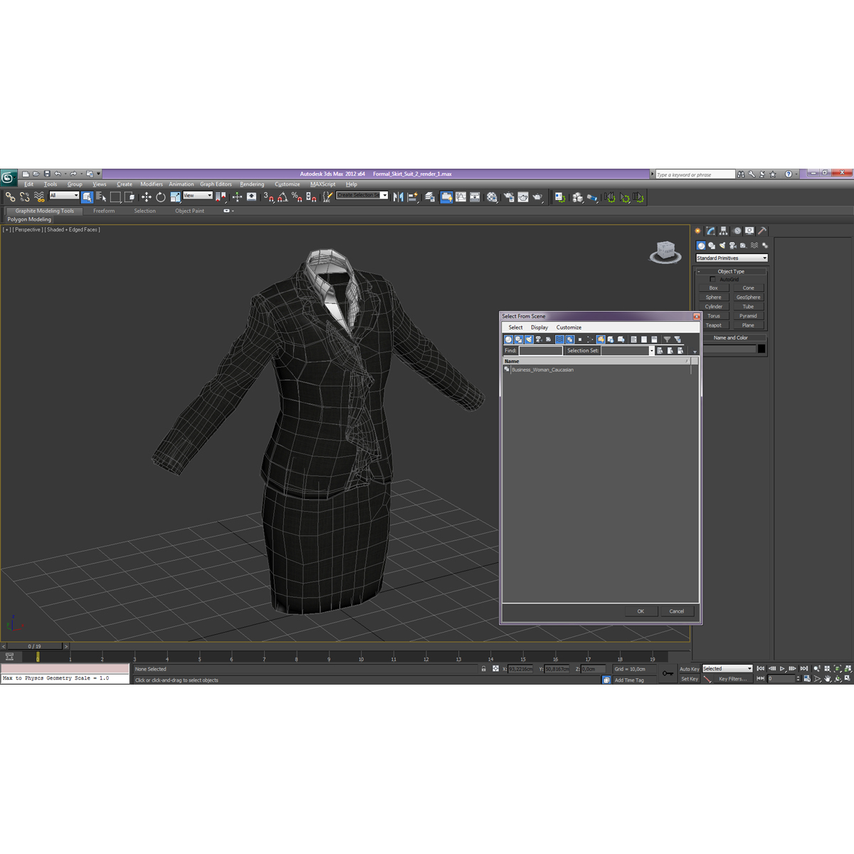 Formal Skirt Suit 2 3D model