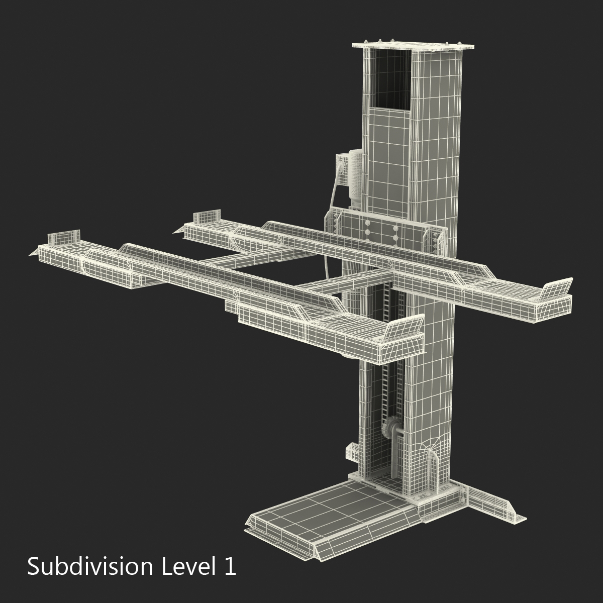 3D model Single Post Car Lift