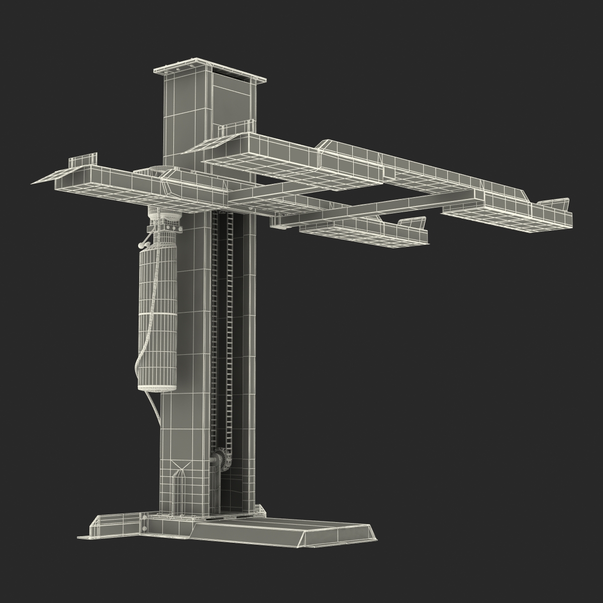 3D model Single Post Car Lift