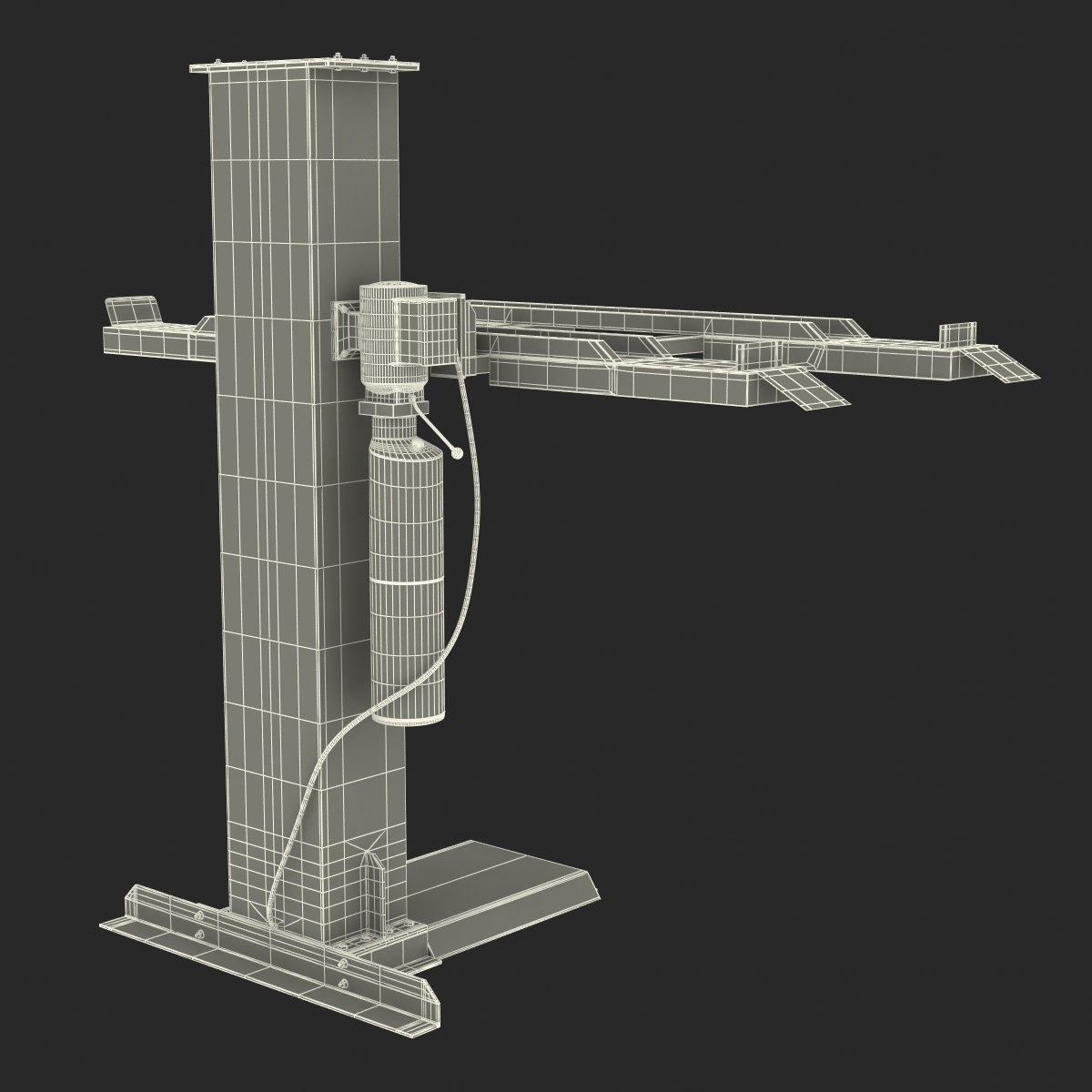 3D model Single Post Car Lift