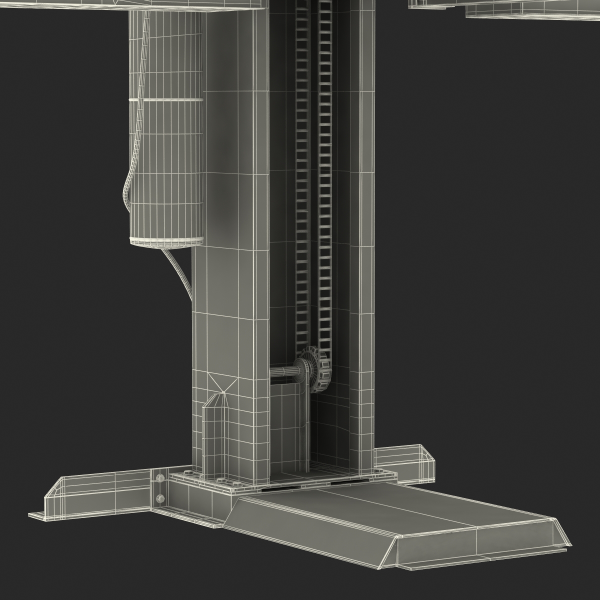 3D model Single Post Car Lift