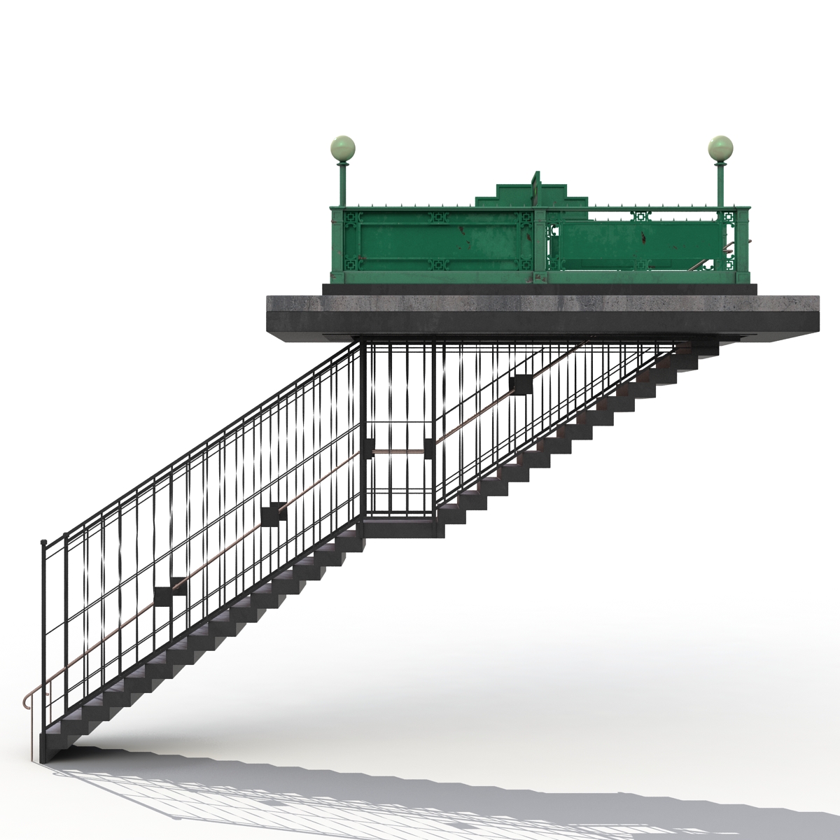 Subway Entrance in New York City 3D