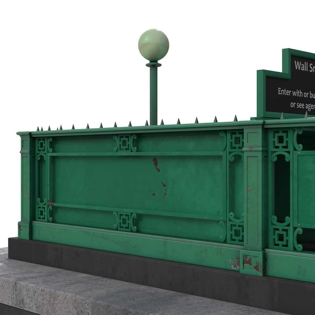 Subway Entrance in New York City 3D