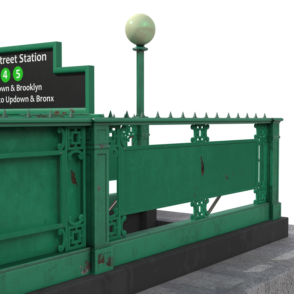 Subway Entrance in New York City 3D