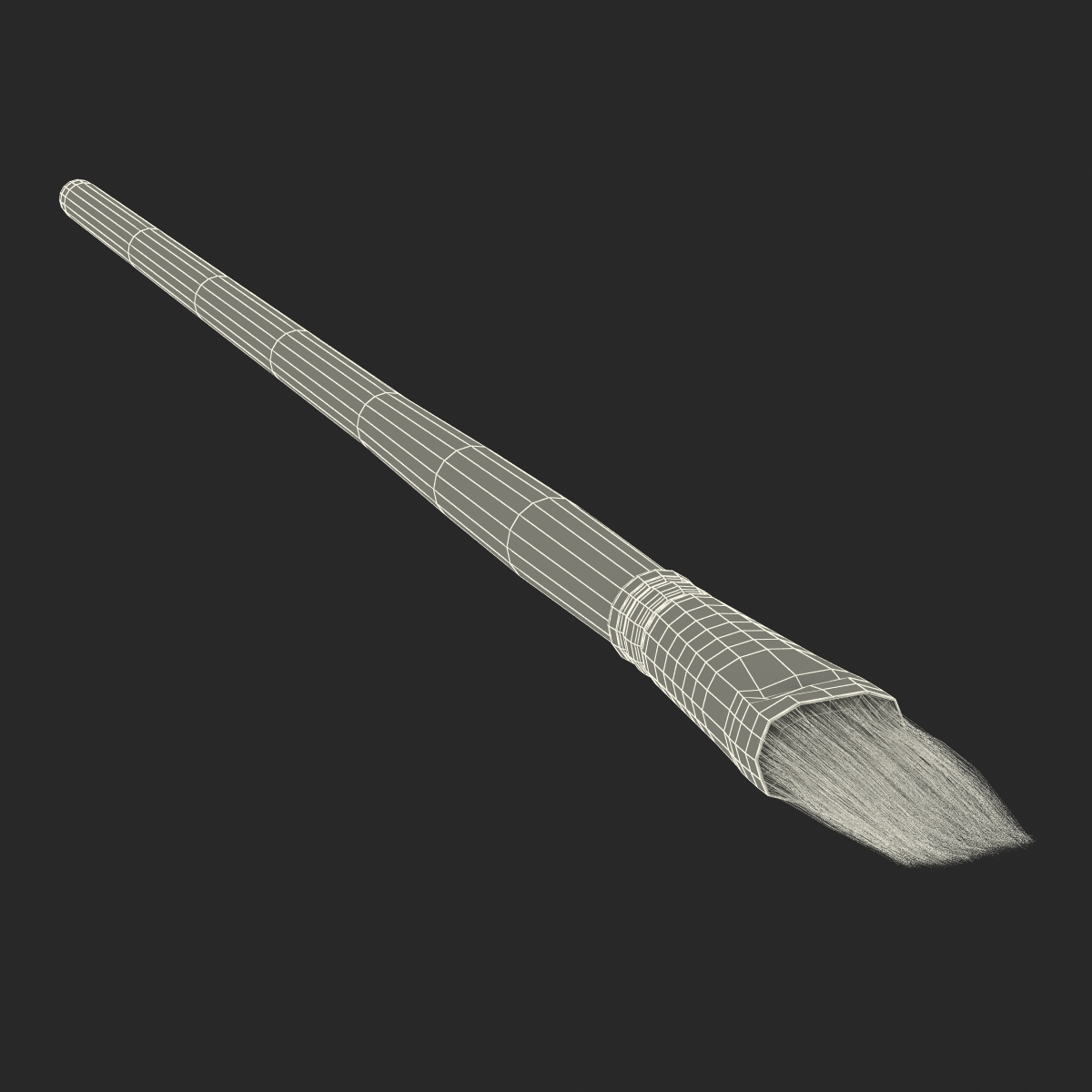 3D Paint Brush Flat 5 model