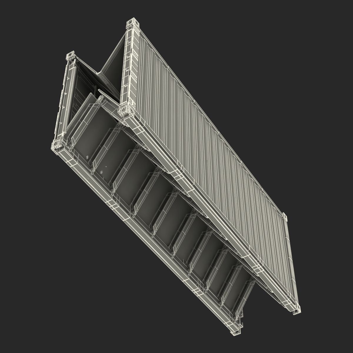 Collapsible ISO Container Folded 2 3D model