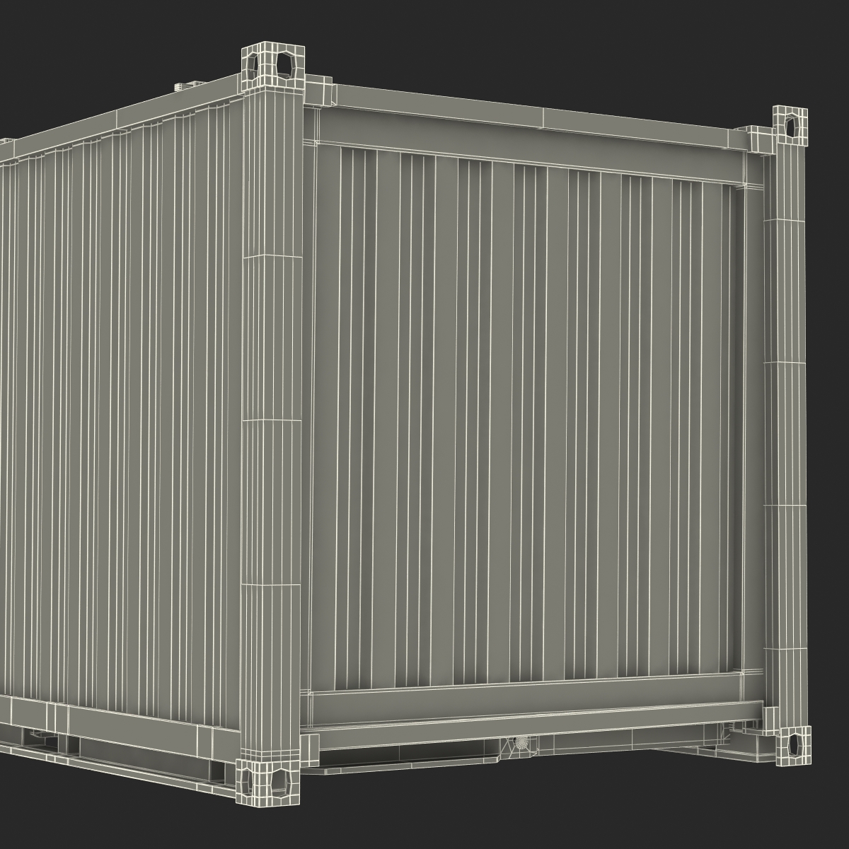 3D model Collapsible ISO Container Blue