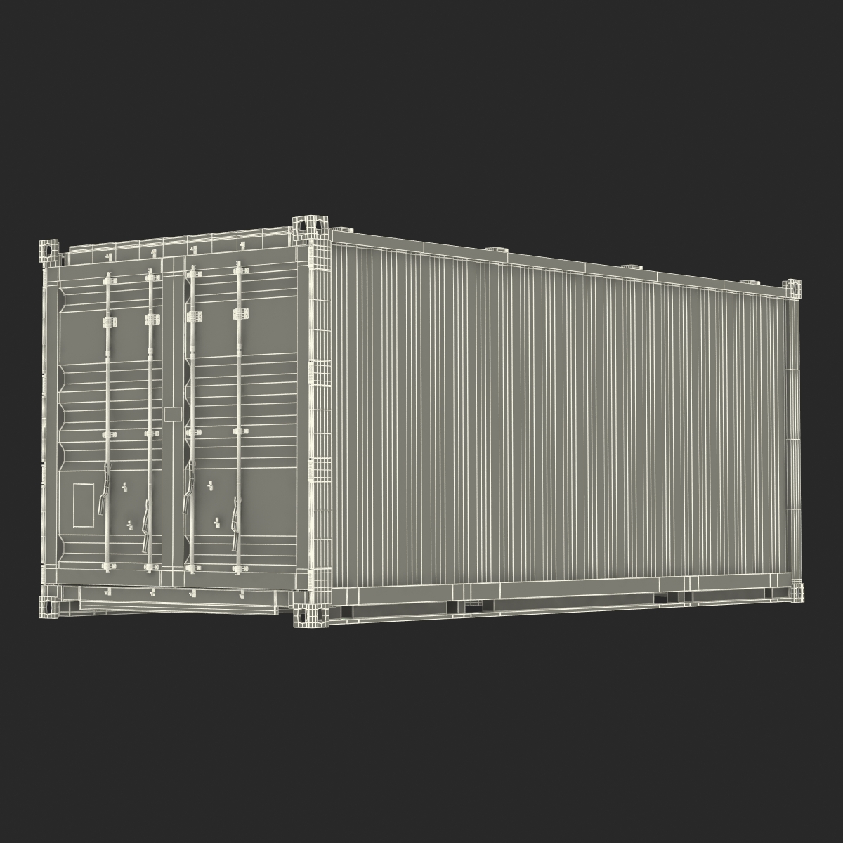 3D Collapsible ISO Container Green