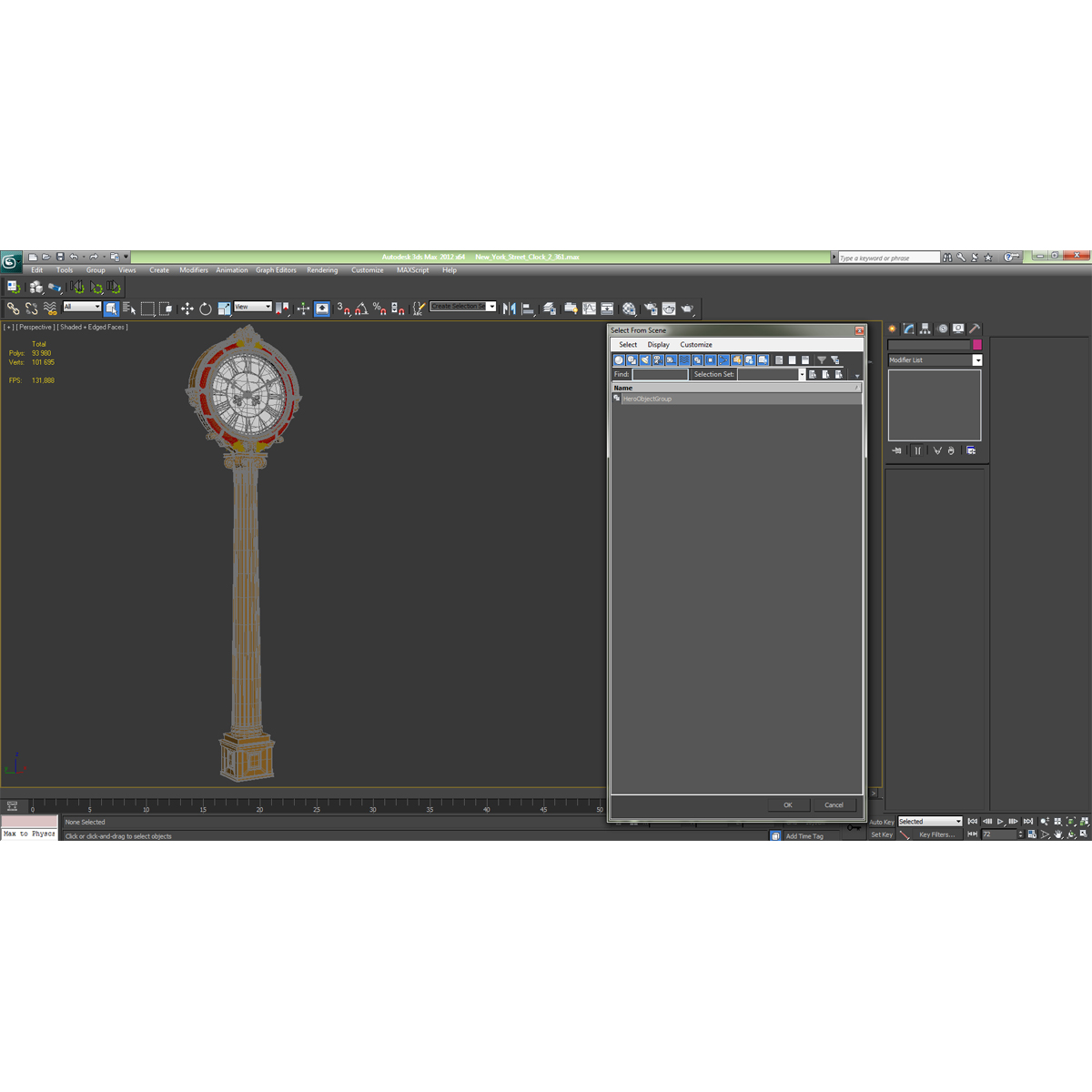 3D New York Street Clock 2 model