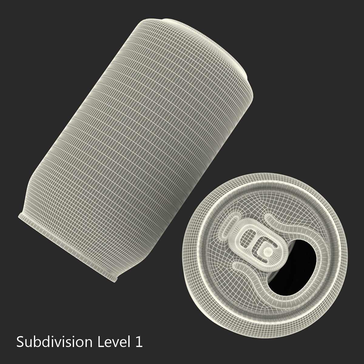 3D Aluminium Can Open model