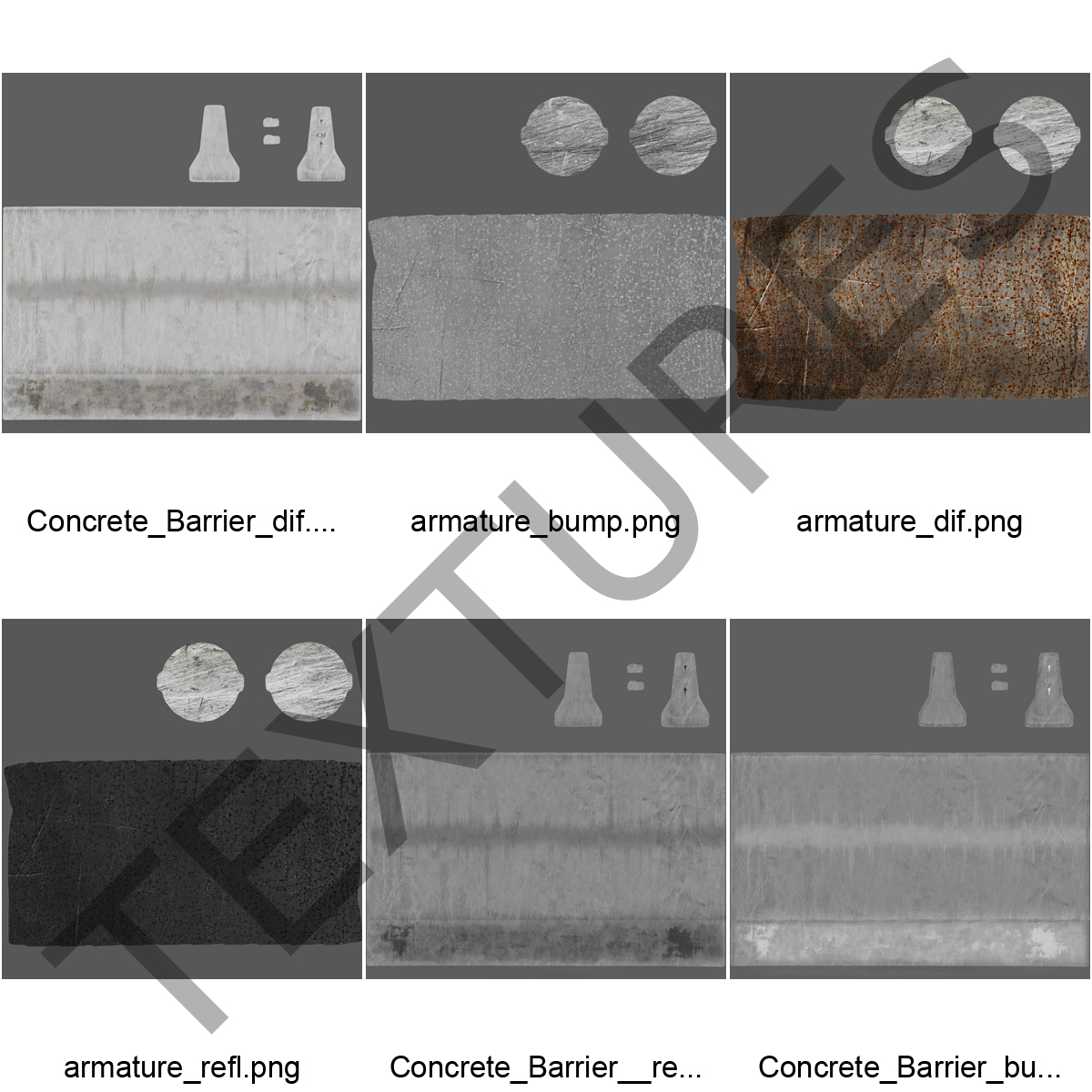 3D Concrete Barrier