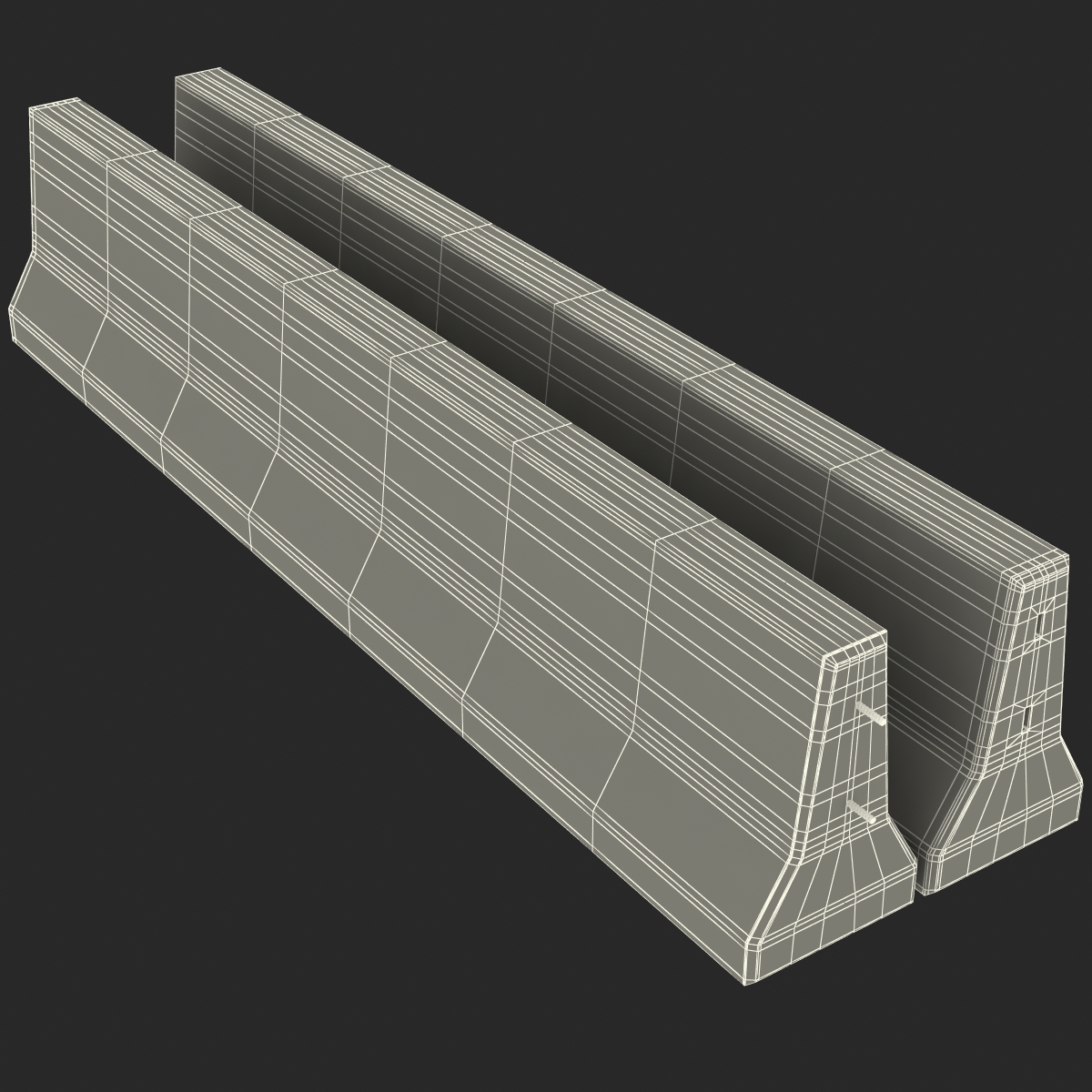 3D Concrete Barrier