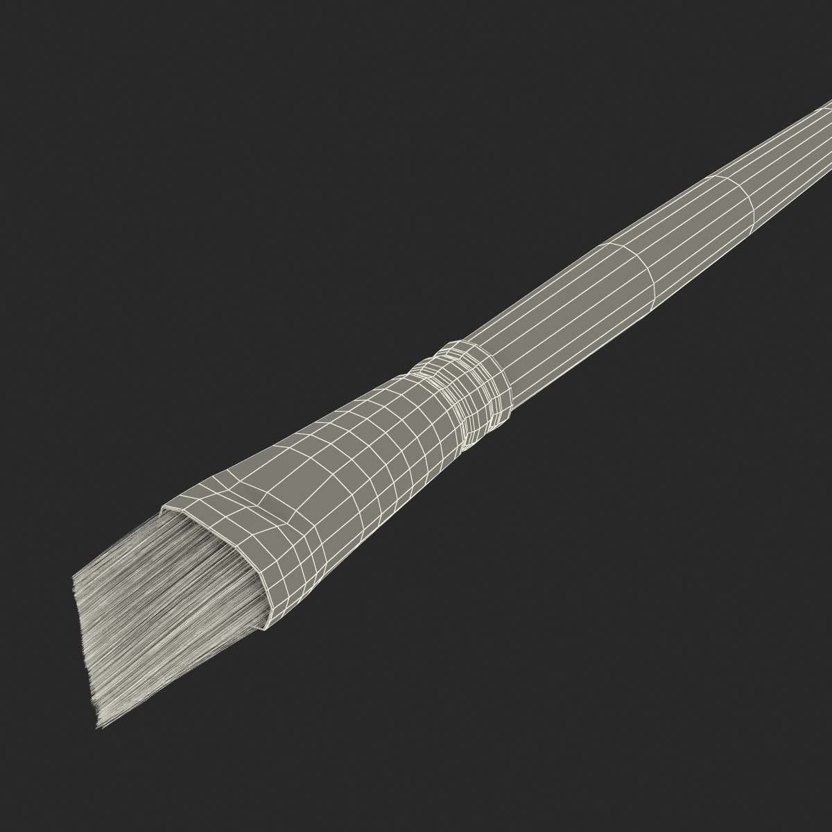 Paint Brush Angular Flat 3D model