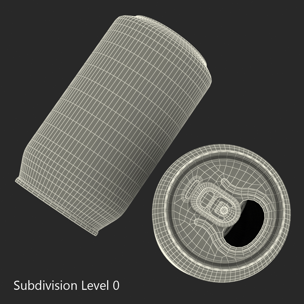 3D Open Beer Can model