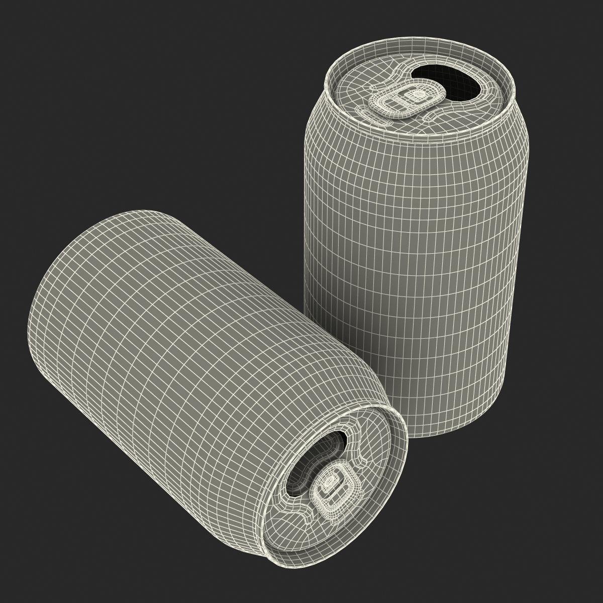 3D Open Beer Can model