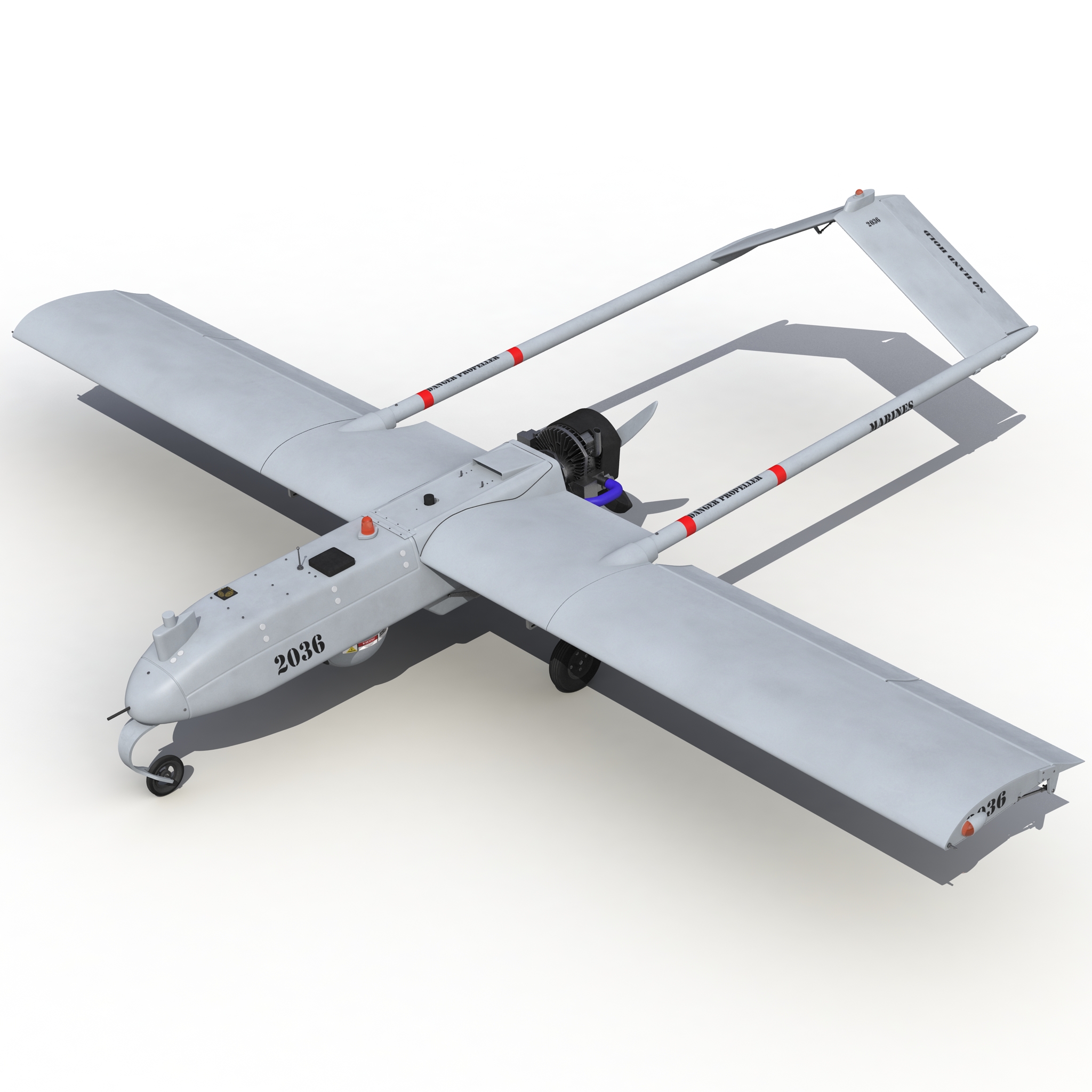 3D AAI RQ-7 Shadow UAV Rigged