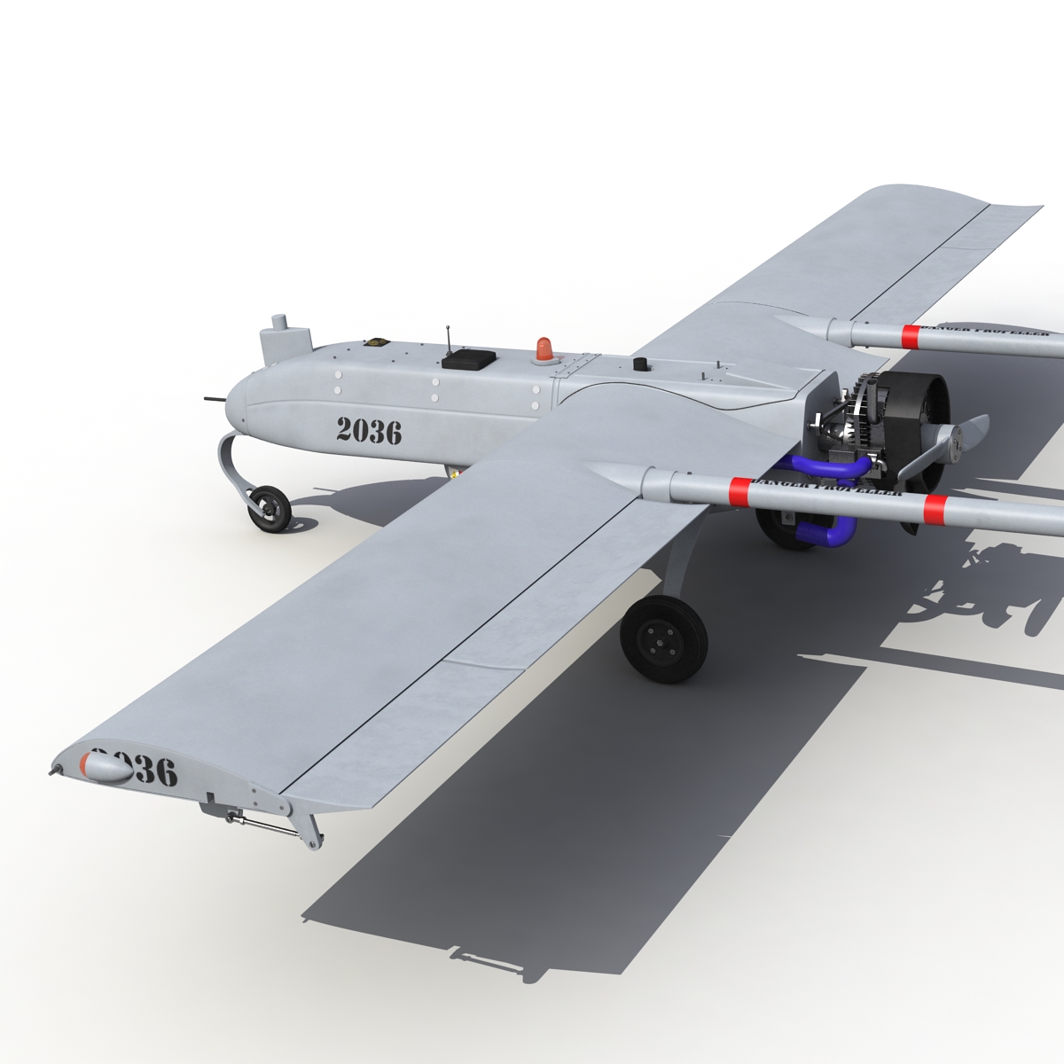 3D AAI RQ-7 Shadow UAV Rigged