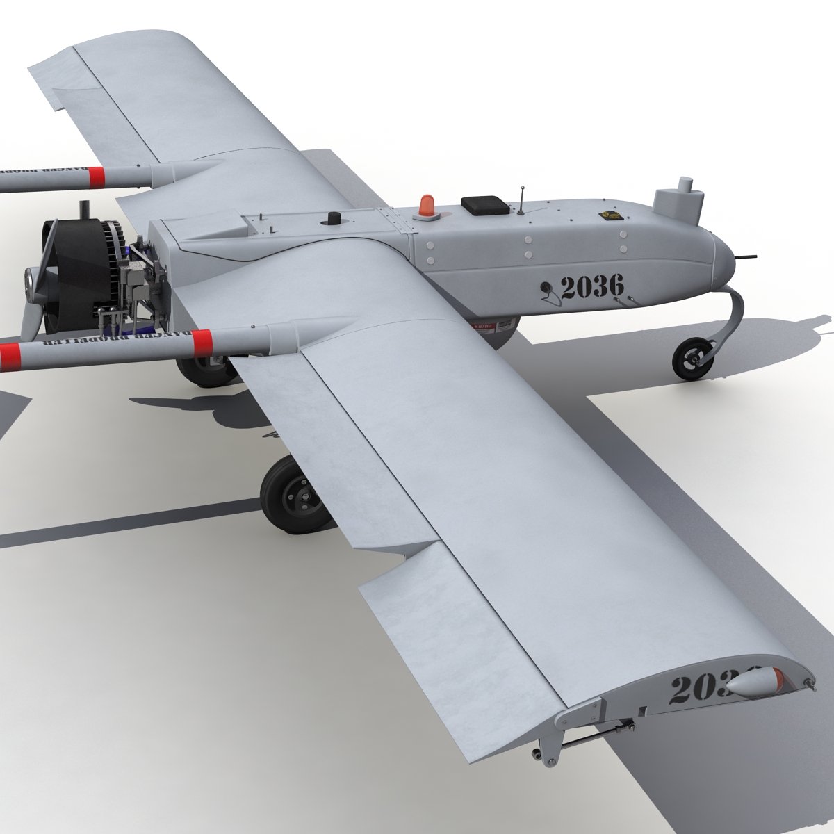 3D AAI RQ-7 Shadow UAV Rigged