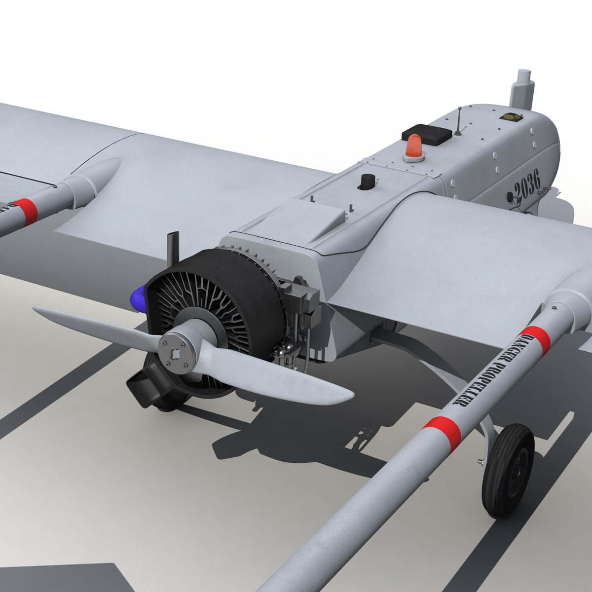 3D AAI RQ-7 Shadow UAV Rigged