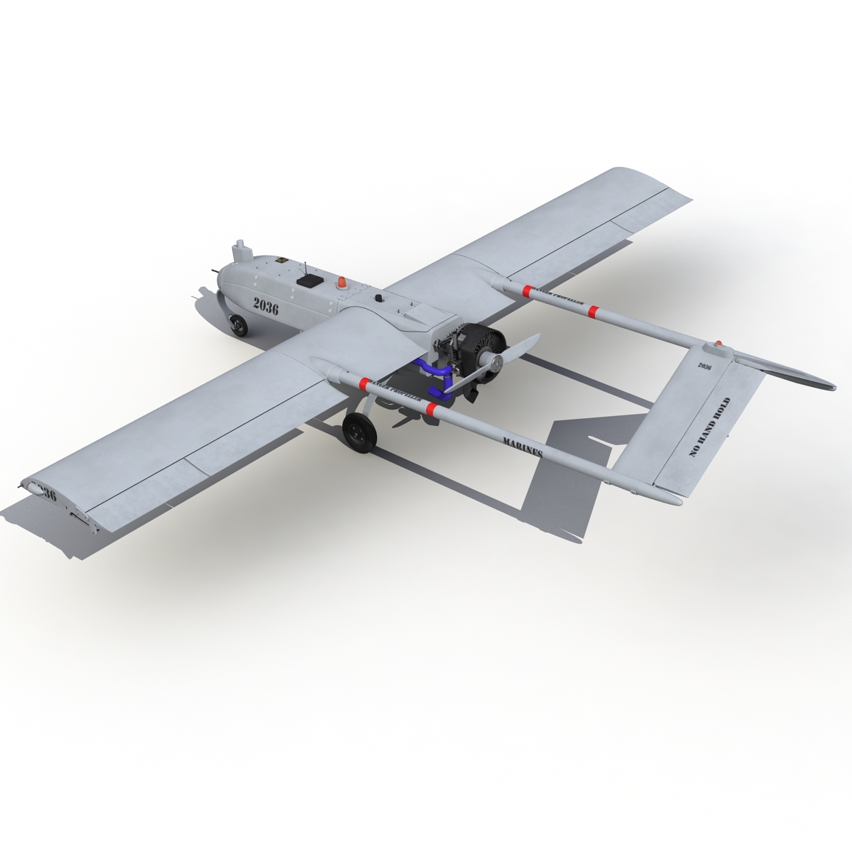 3D AAI RQ-7 Shadow UAV Rigged