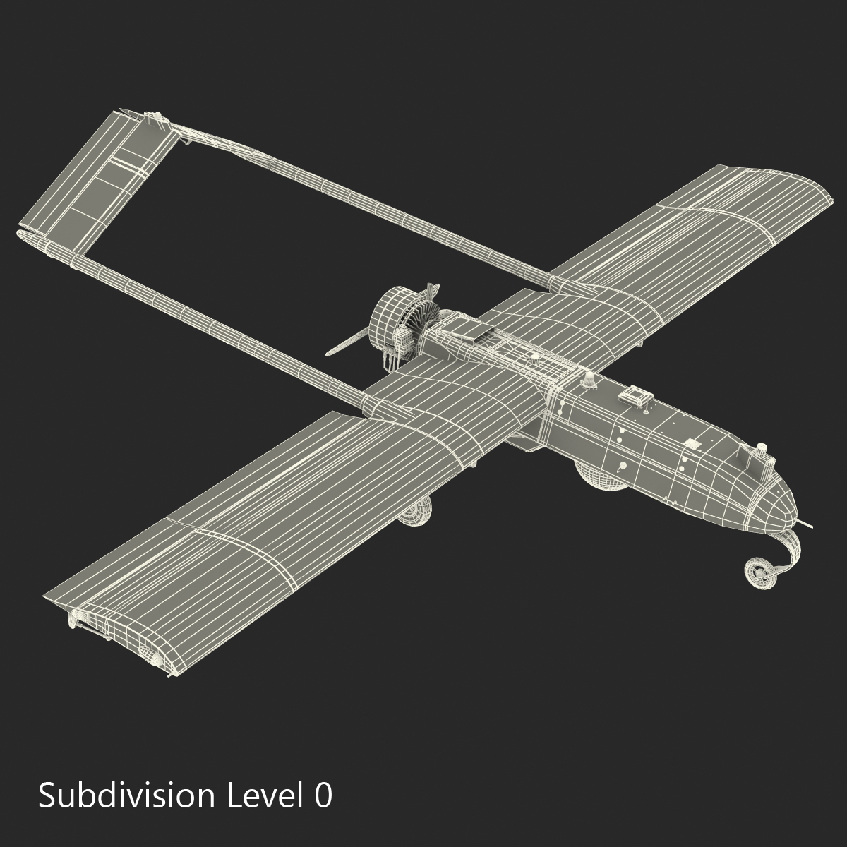 3D AAI RQ-7 Shadow UAV Rigged