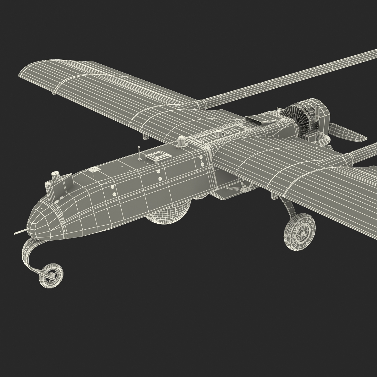 3D AAI RQ-7 Shadow UAV Rigged