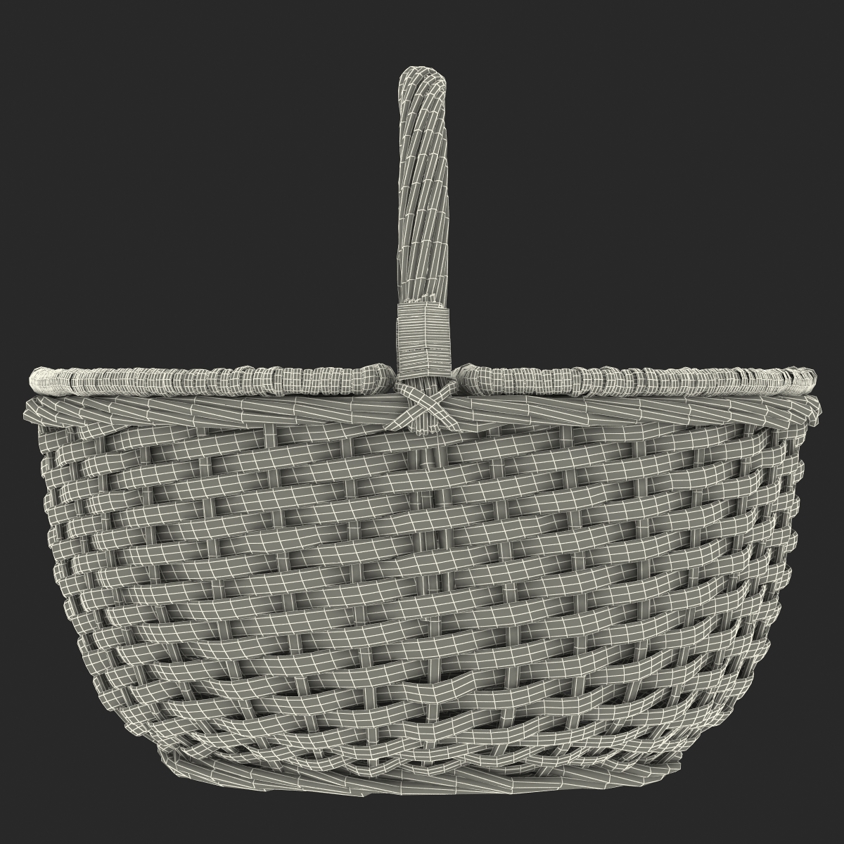 3D Picnic Basket model