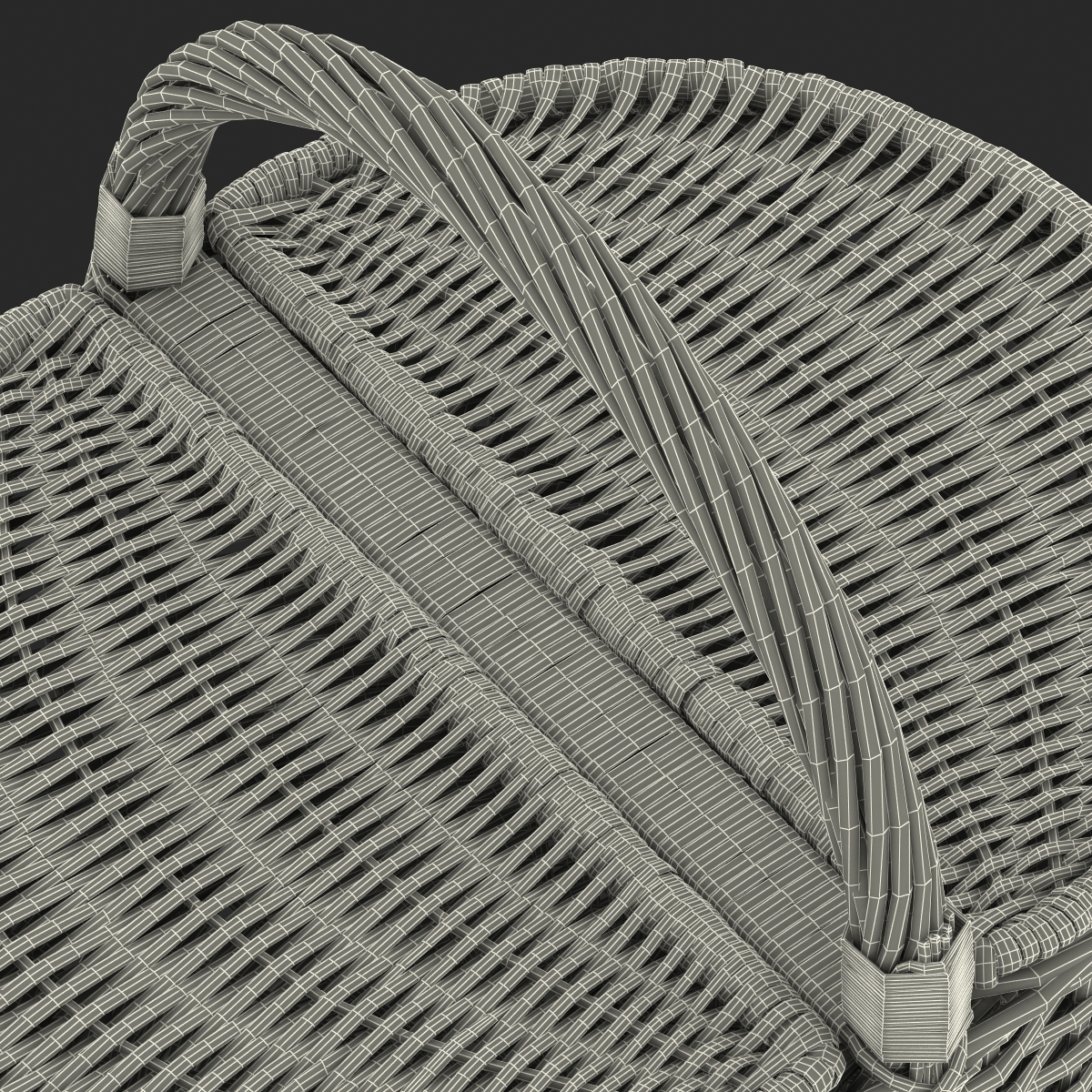 3D Picnic Basket model