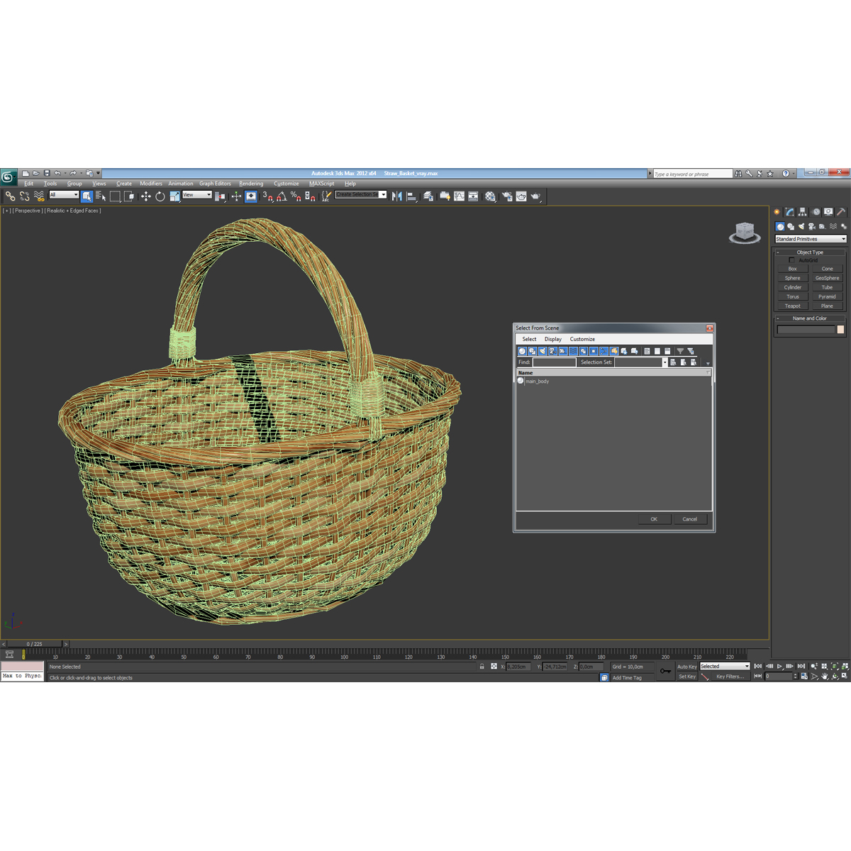 Straw Basket 3D