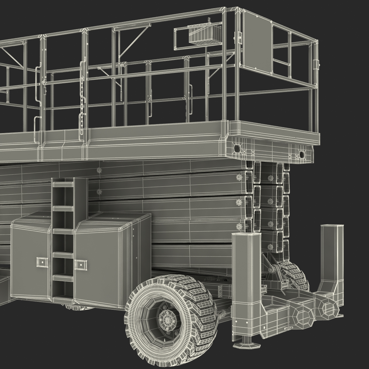 3D Engine Powered Scissor Lift JLG 5394RT model