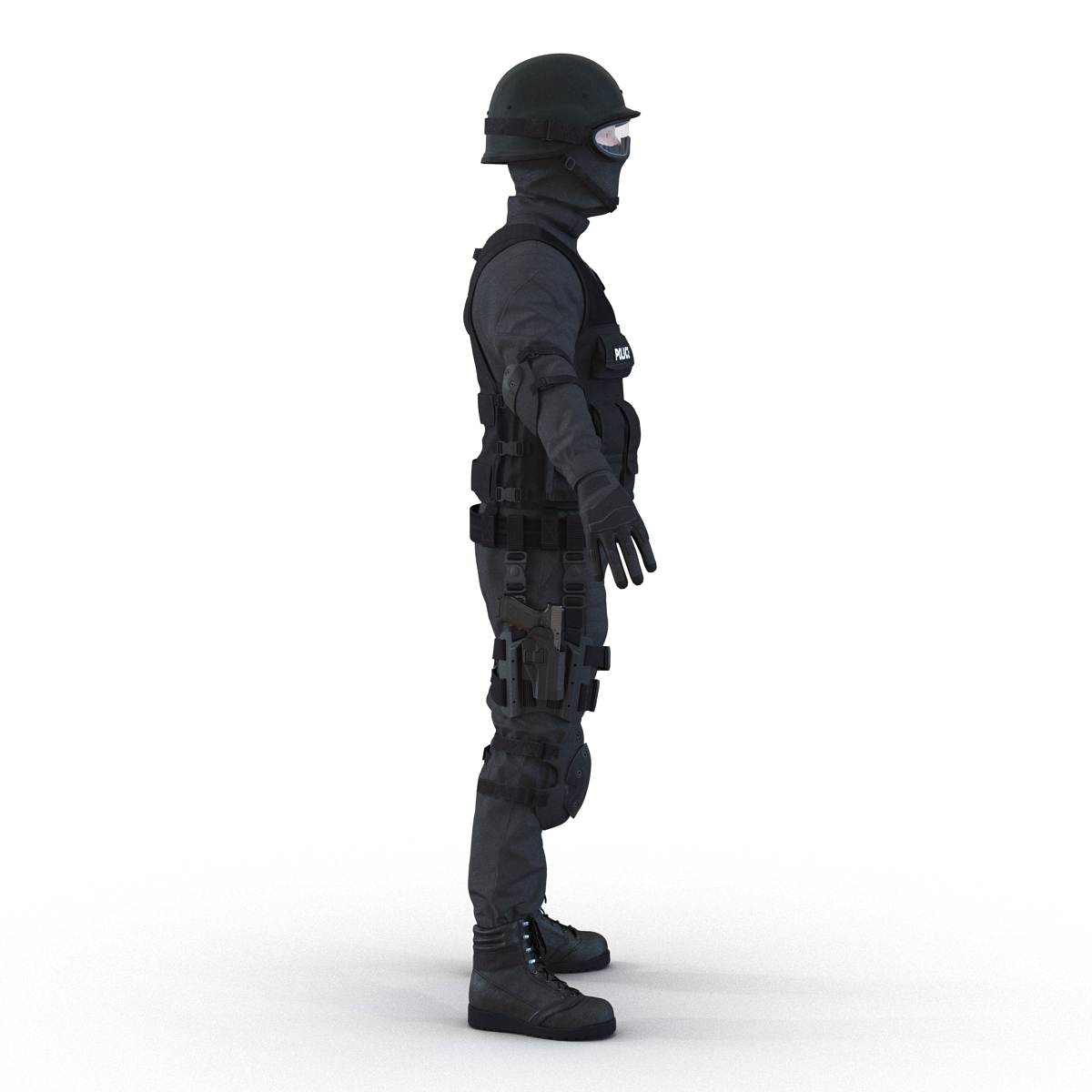 3D model SWAT Man Rigged