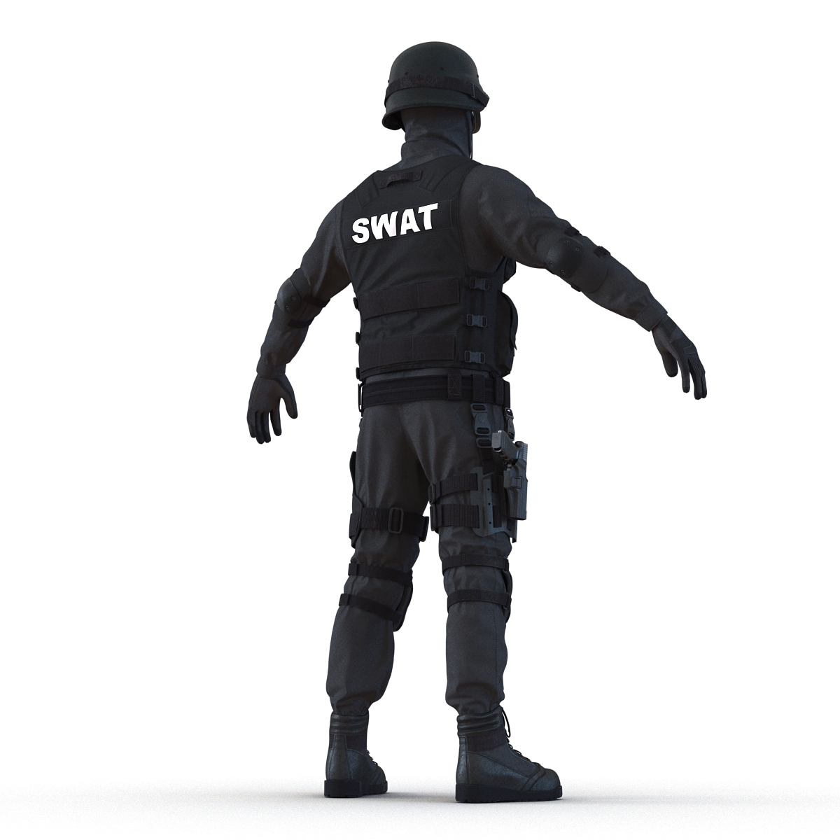 3D model SWAT Man Rigged