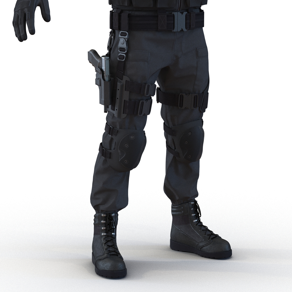 3D model SWAT Man Rigged