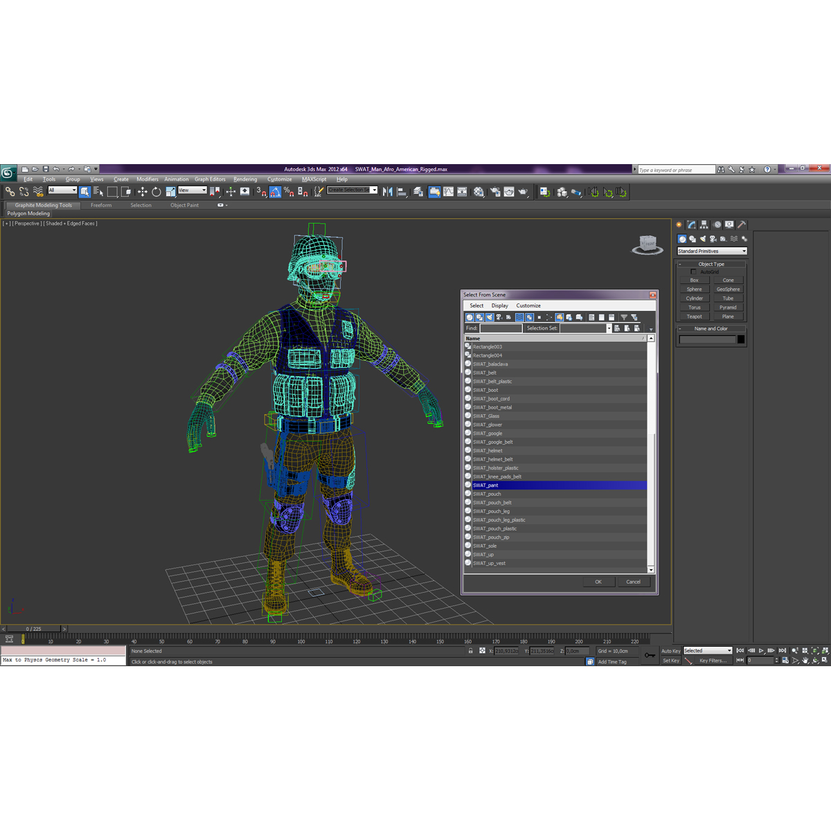 3D model SWAT Man Rigged