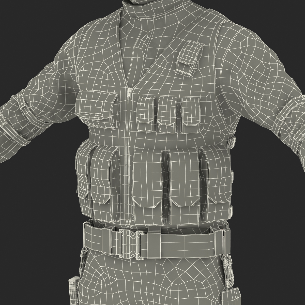 3D model SWAT Man Rigged