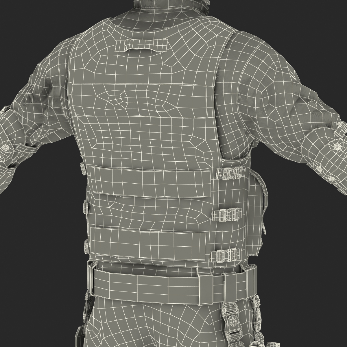 3D model SWAT Man Rigged