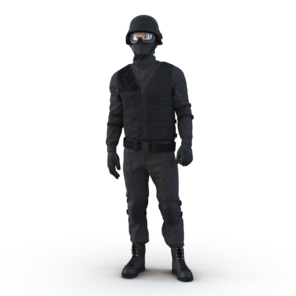 SWAT Man Rigged 2 3D