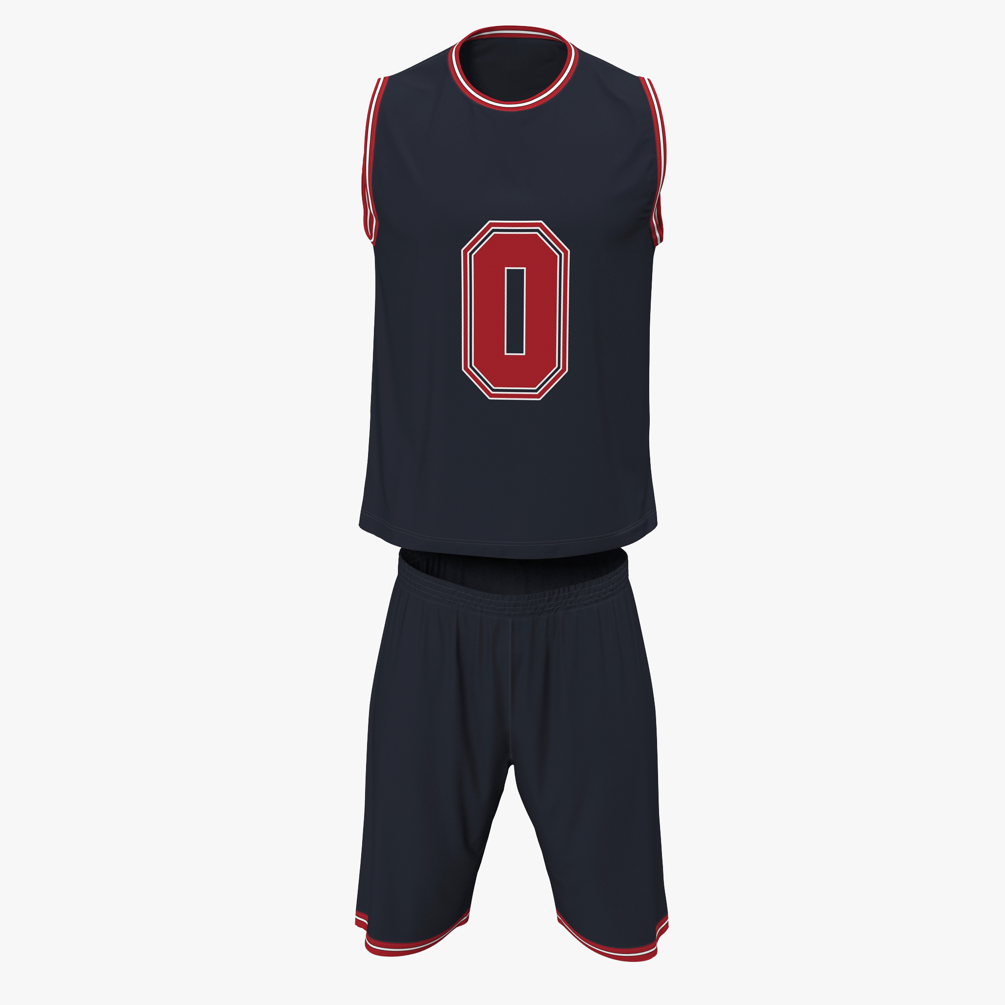 Basketball Uniform Black 3D model