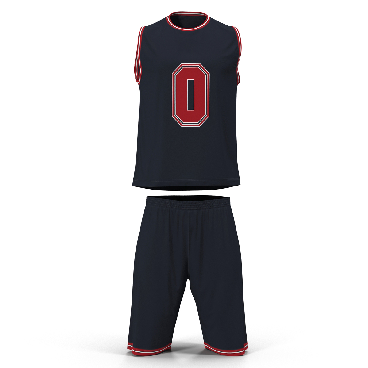 Basketball Uniform Black 3D model