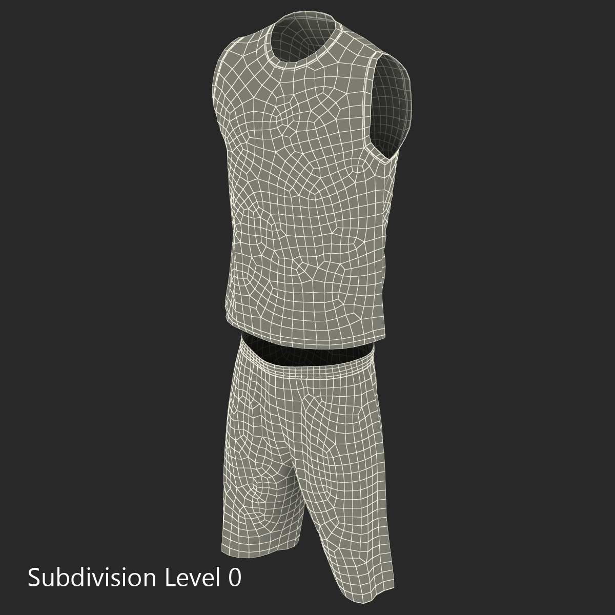 Basketball Uniform Black 3D model