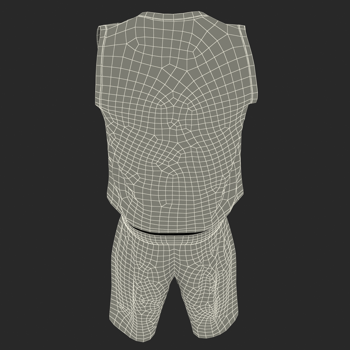 Basketball Uniform Black 3D model