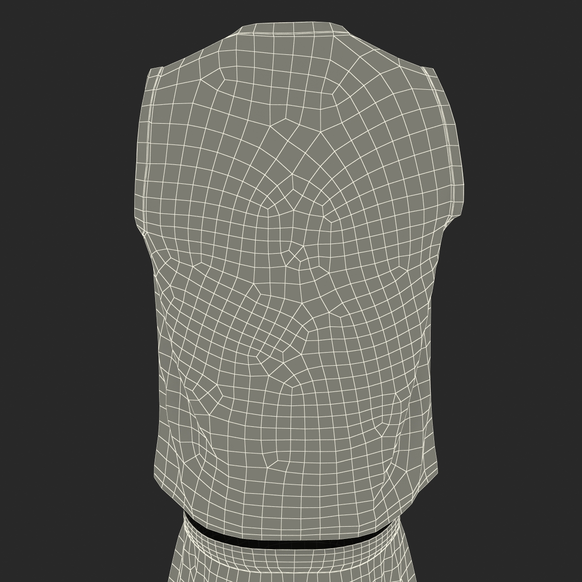 Basketball Uniform Black 3D model