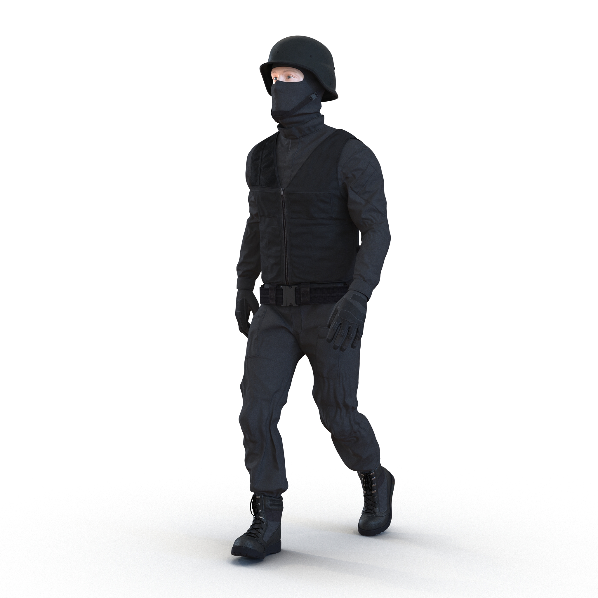 SWAT Man Rigged 3 3D