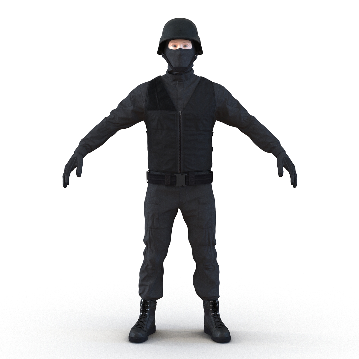 SWAT Man Rigged 3 3D